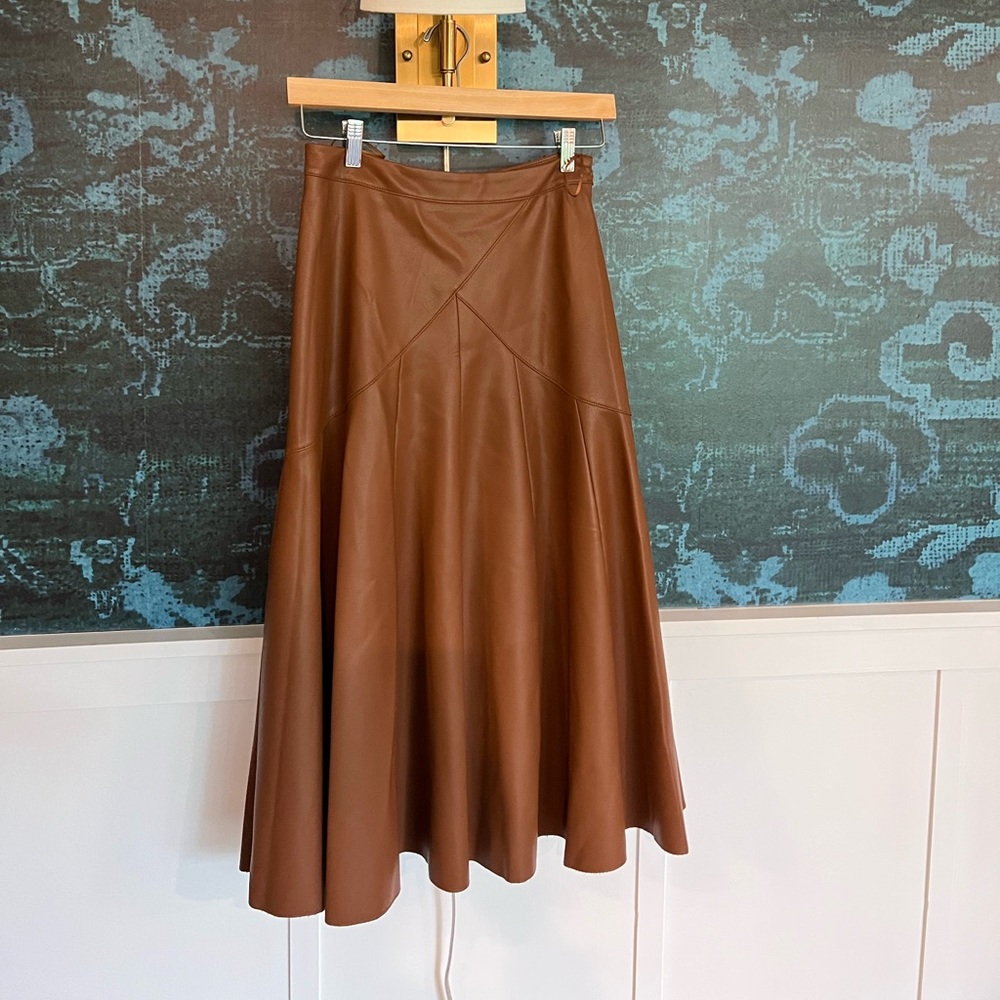Maeve/Anthropologie faux leather skirt
